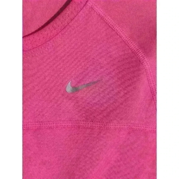 Nike Dri Fit Miler Running Shirt Pink Reflective Small 596447 Women - Picture 5 of 9